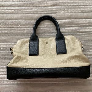Kate Spade Slouch Bag - Cream and Black leather